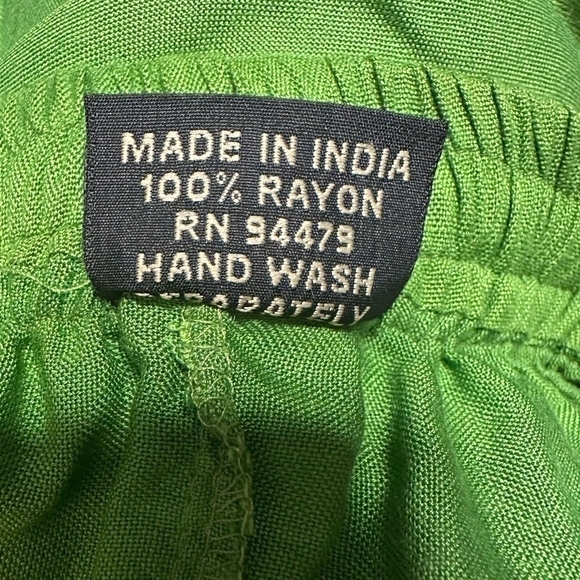 Summer Hippie Pants Meetu Magic The African Scene Green Boho Relaxed Fit Pants - Picture 5 of 5